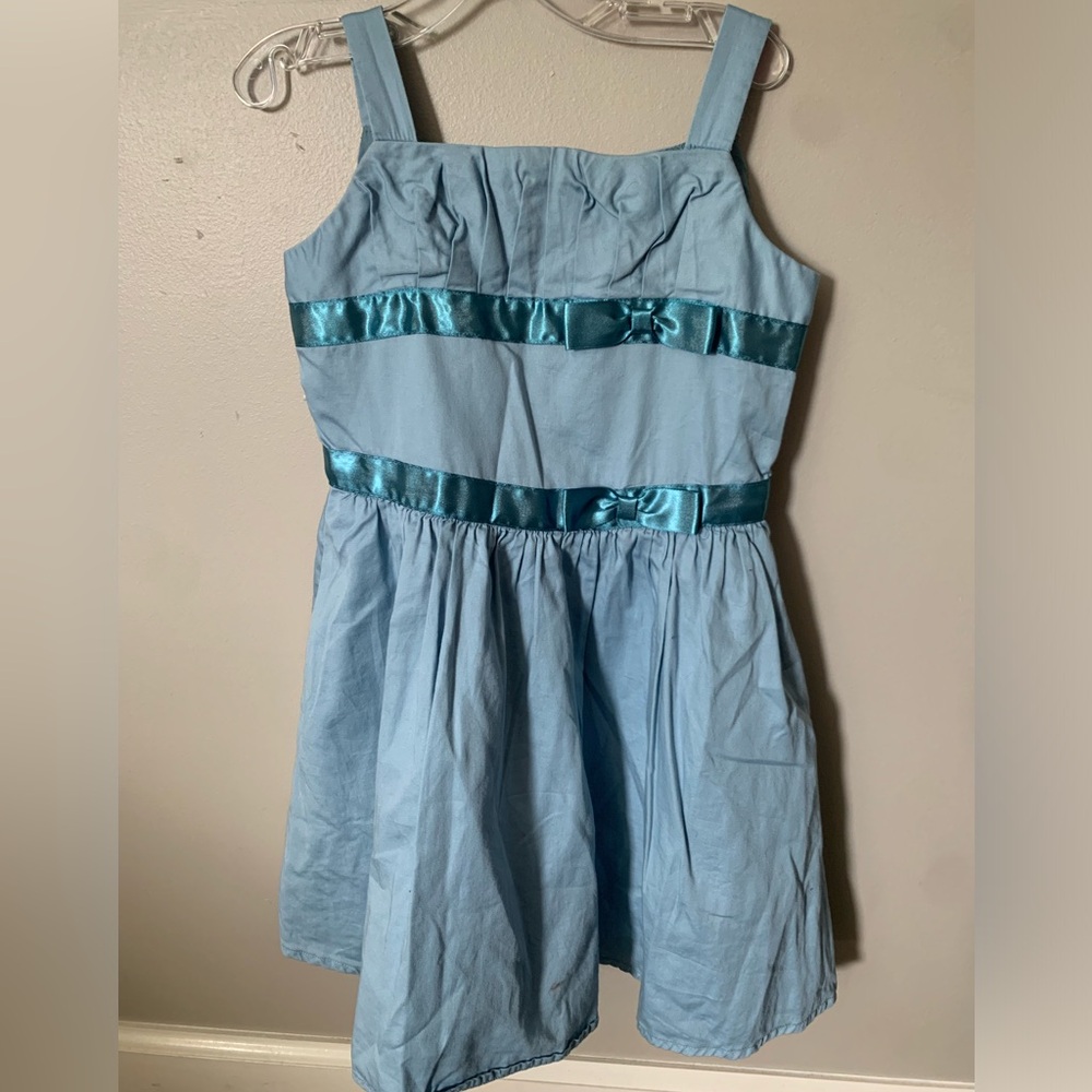 American Girl Girls Blue Bow Dress